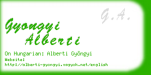gyongyi alberti business card